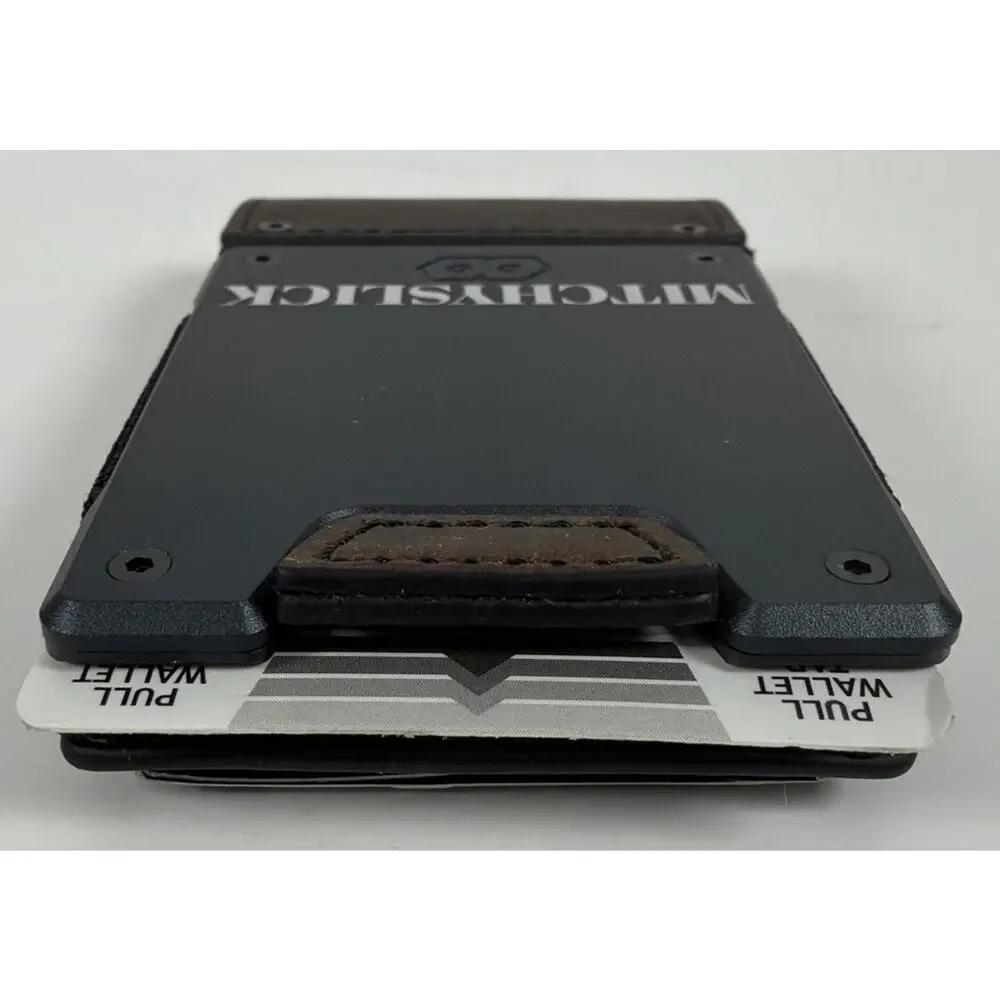 PROOF Men’s Solid Wallet Billfold Brown/Gray Logo w/ Custom Name on It - New